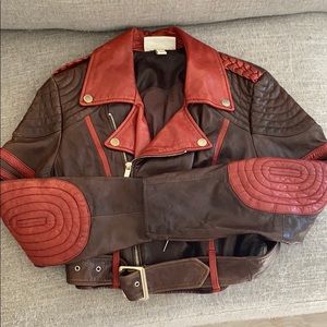 Leather biker jacket